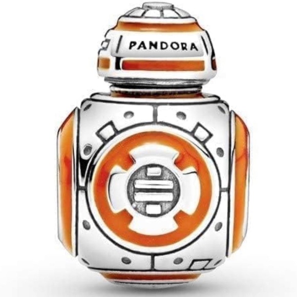 PANDORA x Star Wars BB-8 Black & Orange Enamel Charm 799243C01 - Picture 3 of 12